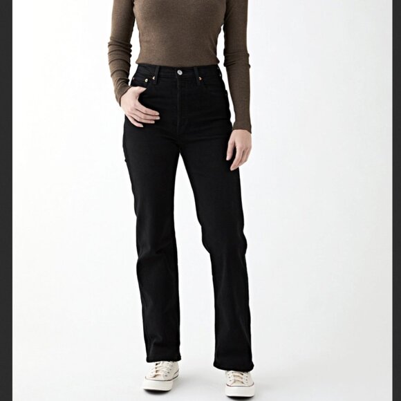 RE/DONE 90's High Rise Loose Black Noir OP 27 NWT - Picture 1 of 5